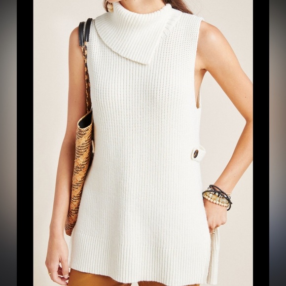 Anthropologie Alexia Split Neck Tunic - Picture 1 of 10